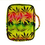 Hemp Leaf Reggae Pattern Print Front Pocket Bible Bag