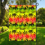 Hemp Leaf Reggae Pattern Print Garden Flag