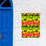 Hemp Leaf Reggae Pattern Print Garden Flag