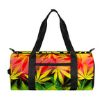 Hemp Leaf Reggae Pattern Print Gym Bag
