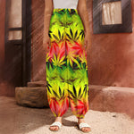 Hemp Leaf Reggae Pattern Print Harem Pants
