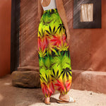 Hemp Leaf Reggae Pattern Print Harem Pants