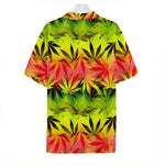 Hemp Leaf Reggae Pattern Print Hawaiian Shirt