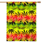Hemp Leaf Reggae Pattern Print House Flag