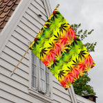 Hemp Leaf Reggae Pattern Print House Flag