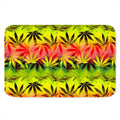Hemp Leaf Reggae Pattern Print Indoor Door Mat