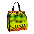 Hemp Leaf Reggae Pattern Print Insulated Lunch Tote
