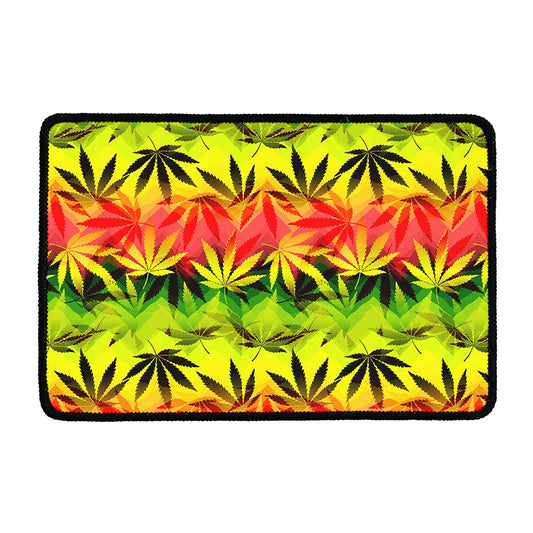 Hemp Leaf Reggae Pattern Print Kitchen Mat