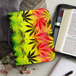 Hemp Leaf Reggae Pattern Print Leather Bible Cover