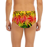 Hemp Leaf Reggae Pattern Print Men's Briefs