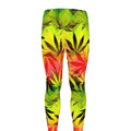 Hemp Leaf Reggae Pattern Print Men's Leggings