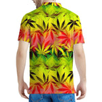 Hemp Leaf Reggae Pattern Print Men's Polo Shirt
