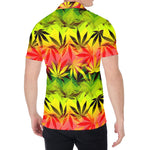 Hemp Leaf Reggae Pattern Print Men's Shirt