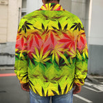 Hemp Leaf Reggae Pattern Print Men's Shirt Jacket