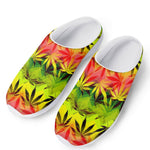 Hemp Leaf Reggae Pattern Print Mesh Casual Shoes