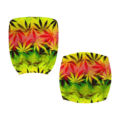 Hemp Leaf Reggae Pattern Print Office Chair Cover
