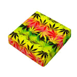 Hemp Leaf Reggae Pattern Print Outdoor Seat Cushion Cover
