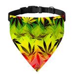 Hemp Leaf Reggae Pattern Print Over The Collar Dog Bandana