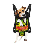 Hemp Leaf Reggae Pattern Print Pet Carrier Backpack