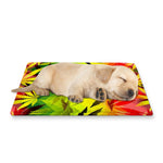 Hemp Leaf Reggae Pattern Print Pet Cooling Mat Cover