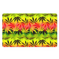 Hemp Leaf Reggae Pattern Print Polyester Doormat