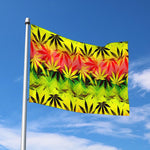 Hemp Leaf Reggae Pattern Print Polyester Flag