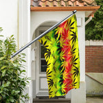 Hemp Leaf Reggae Pattern Print Polyester Flag