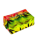 Hemp Leaf Reggae Pattern Print Rectangle Tissue Box Cover