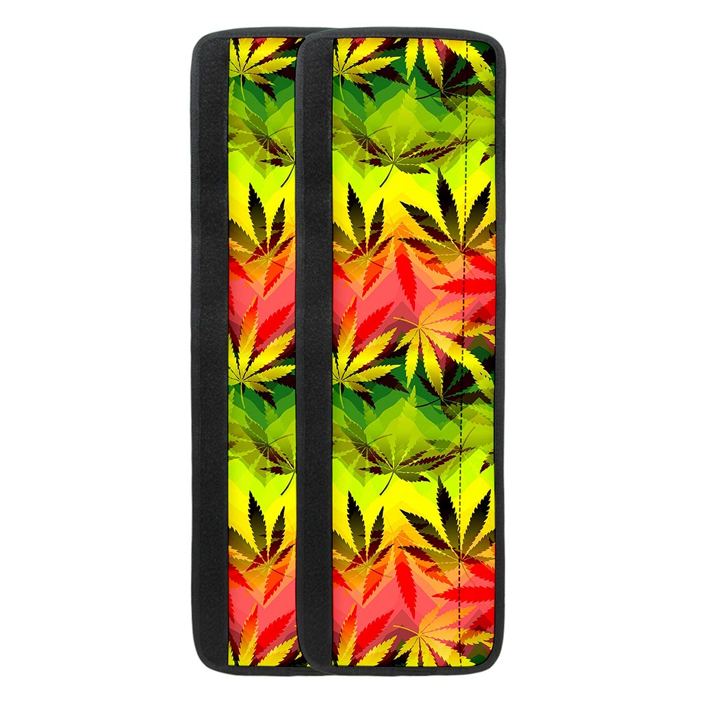 Hemp Leaf Reggae Pattern Print Refrigerator Handle Covers