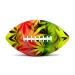 Hemp Leaf Reggae Pattern Print Rugby Ball