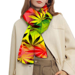 Hemp Leaf Reggae Pattern Print Scarf