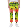 Hemp Leaf Reggae Pattern Print Joggers