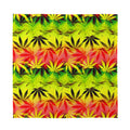 Hemp Leaf Reggae Pattern Print Silk Bandana