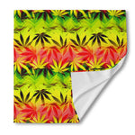 Hemp Leaf Reggae Pattern Print Silk Bandana