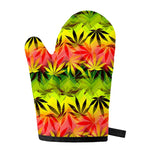 Hemp Leaf Reggae Pattern Print Single Oven Mitt