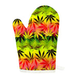 Hemp Leaf Reggae Pattern Print Single Oven Mitt