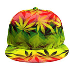 Hemp Leaf Reggae Pattern Print Snapback Cap