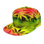 Hemp Leaf Reggae Pattern Print Snapback Cap