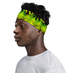 Hemp Leaf Reggae Pattern Print Sports Headband