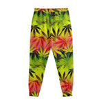 Hemp Leaf Reggae Pattern Print Sweatpants
