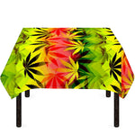 Hemp Leaf Reggae Pattern Print Tablecloth