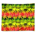 Hemp Leaf Reggae Pattern Print Tapestry