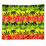 Hemp Leaf Reggae Pattern Print Tapestry