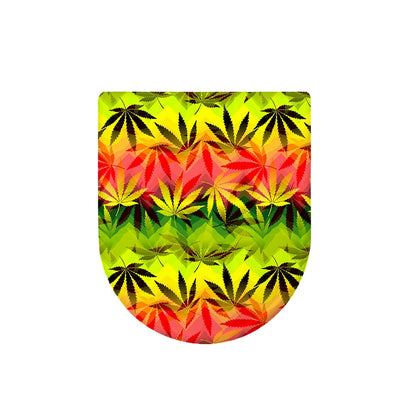 Hemp Leaf Reggae Pattern Print Toilet Lid Cover