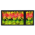 Hemp Leaf Reggae Pattern Print Trifold Wallet