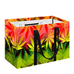 Hemp Leaf Reggae Pattern Print Utility Tote Bag
