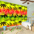 Hemp Leaf Reggae Pattern Print Wall Sticker