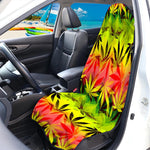 Hemp Leaf Reggae Pattern Print Waterproof Car Seat Cover