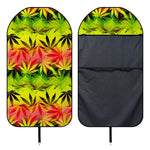 Hemp Leaf Reggae Pattern Print Waterproof Car Seat Cover