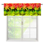 Hemp Leaf Reggae Pattern Print Window Valance